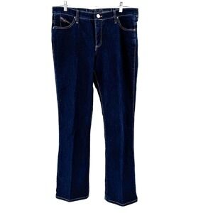 Wrangler Ultimate Riding Bootcut Jeans Q-Baby Womens 11/12 x34 Dark Wash Cowgirl